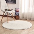 thumbnail image 3 of Kids Room Rug Girls Room Carpet Super Soft Luxury Round Fluffy Area Rug Anti-slip Bottom Comfortable Plush 120cm Solid Color Bedroom Nursery Area, 3 of 7