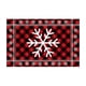 thumbnail image 2 of Felpudo navideño de terciopelo cristal a cuadros | Alfombra de baño antideslizante con astas rojas de 40 x 60 cm | Felpudo festivo | Material aterciopelado duradero | Tapete para la cocina, la, 2 of 6