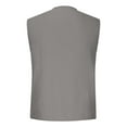 thumbnail image 4 of VBTAPA Men Plus Size Vest Basic Solid Cotton Linen Waistcoat Vintage Buckle Undershirt Loose Casual Sleeeveless Shirt with Pockets Gray XL, 4 of 7