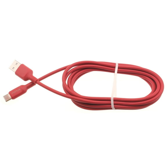 Red 6ft USB-C Cable for T-Mobile REVVL 6 PRO 5G Phone - Charger Cord Power Wire Type-C Fast Charge G5J Compatible With REVVL 6 PRO 5G