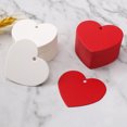 thumbnail image 4 of Sonducket Cartón Kraft en blanco corazón Vintage tarjetas moda autoensamblaje muestra accesorios creativamente suministro para el hogar Accesorios de disfraces Rojo, 4 of 6