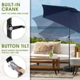 thumbnail image 4 of Homefun 9ft Outdoor Patio Umbrella Push Button Tilt Crank Market Umbrella 6 Ribs Heavy Duty for Deck Backyard Pool(No base), 4 of 7