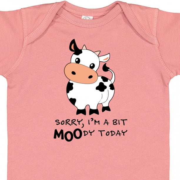 国産品 Inktastic Sorry, I'm a Bit Moody Today Cute Cow Pun Boys or ベビー