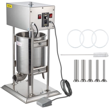 VEVOR 15L/59.3 lbs Sausage Stuffer 2 Speed CE&SGS Standards Stainless Steel Vertical Sausage Maker