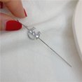 thumbnail image 4 of Rhinestone Ear Climber Fake Pearl Alloy Piercing Ear Wrap Sparkling Ear Crawler, 4 of 9
