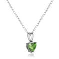 thumbnail image 5 of Fine Color Jewels Chrome Diopside Pendant Necklace Sterling Silver Heart Shaped for Women, 5 of 7