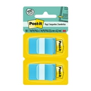 Post-it Flags, Blue, 1 in. Wide, 50/Dispenser, 2 Dispensers/Pack