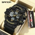 thumbnail image 4 of Sanda Men's Watches Sports Outdoor Waterproof Military Wrist Watch Date Multi Function Tactics LED Alarm Stopwatch, 4 of 6