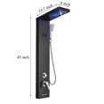 thumbnail image 4 of CES Shower Panel Tower System Stainless Steel Multi-Function Shower Panel with Spout Rainfall Waterfall Massage Jets Tub Spout Hand Shower for Home Hotel Resort Split Type Black (Split, Black), 4 of 9