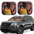 thumbnail image 2 of Daiia Abstract Pattern Penguin 2PCS Car Windshield Sun Shade, Foldable Sun Shield for Car Front Window, Auto Sun Blocker Visor Protector Universal for Truck SUV Pickup-Small, 2 of 7
