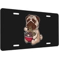 thumbnail image 4 of Dog Eating Ramen License Plate Novelty Metal Plate Vanity Tag Aluminum Car Front License Plate Decor 6x12 Inch, 4 of 8