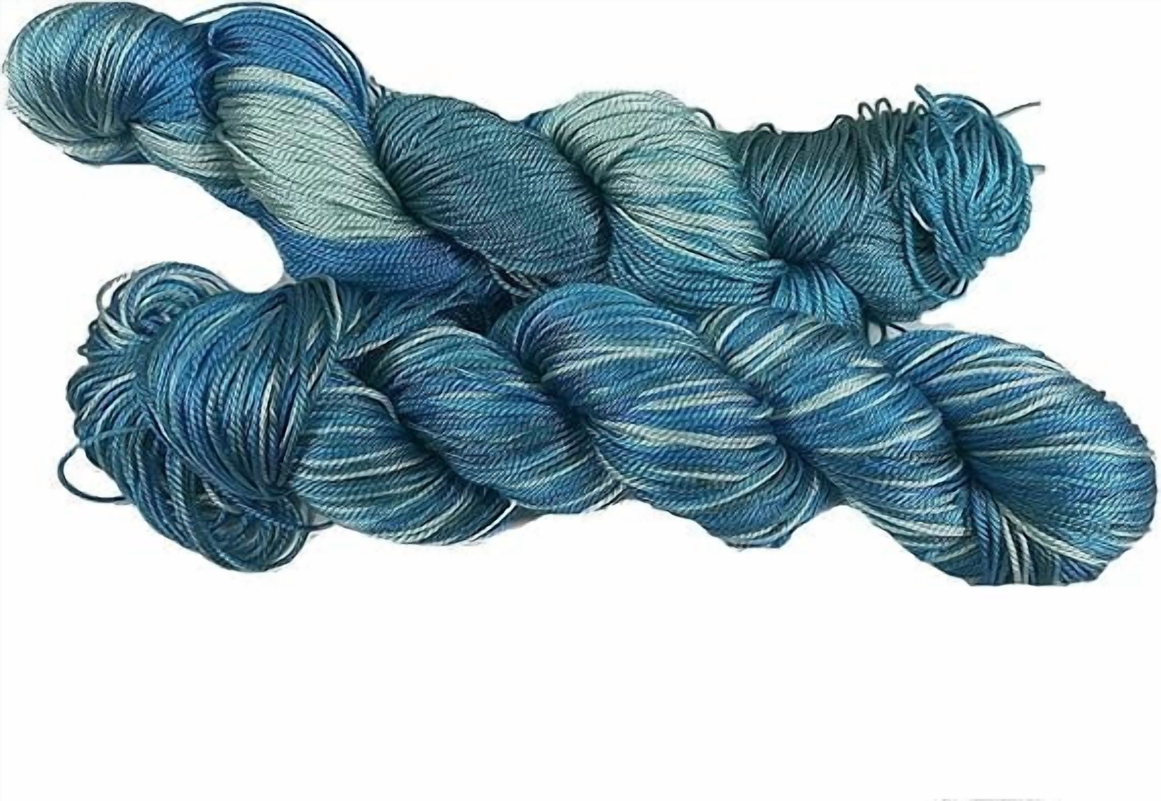 Knitsilk 3 Ply 100% Mulberry Silk Lace Weight Yarn | Perfect for Knitting & Crocheting and Weaving | Fine Quality Silk Yarn for Luxurious Creating Projects.(50Gm–260Yards, Sky Blue (Pack of 1)