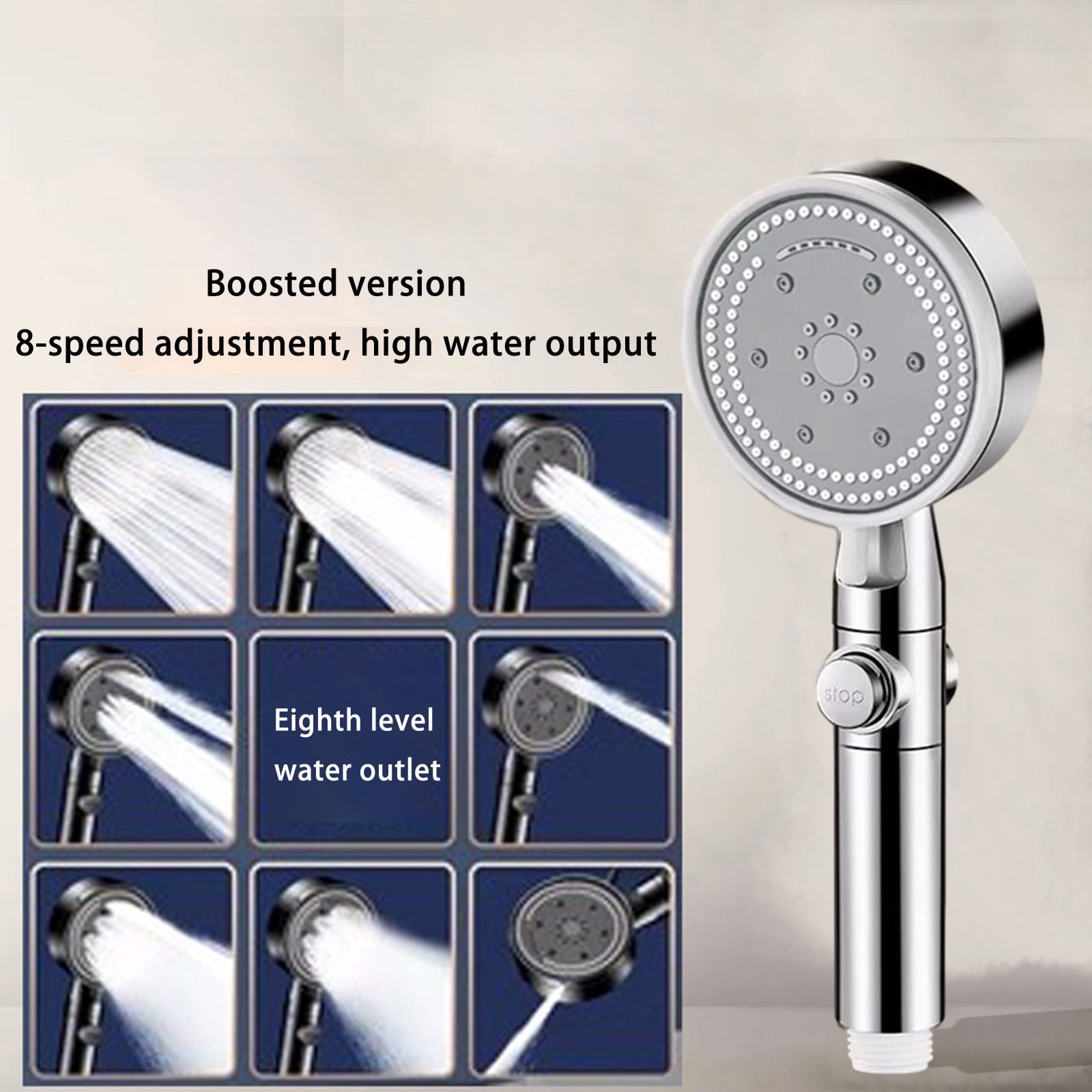 Fufafayo High Pressure Shower Head With Handheld, 8 Spray Modes Rain Showerhead For Full Body Coverage, 78 Inch Long Hose And Adjustable Holder For Bathroom Shower Upgrade