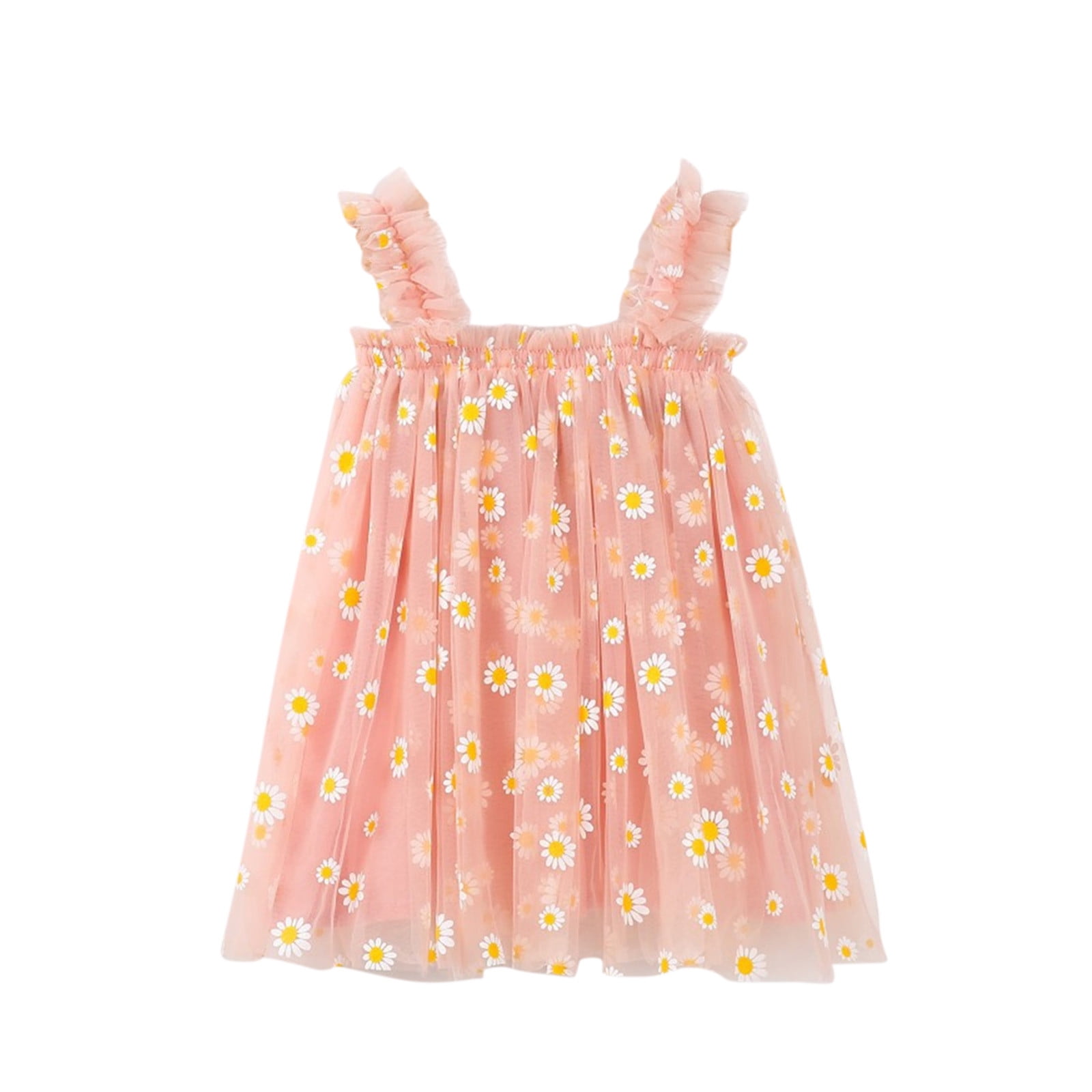 nsendm Girls Dress Big Kid Clothes Baby Boy Dress Toddler Girls Birthday Daisy Sleeveless Beach Casual Dresses Baby Dresses Flower Girl