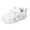 Silver, variant on Toddler Girls Sneakers Infant First Walking Slip on Lightweight Soft Sole Baby Canvas Tennis Shoes Adjustable Hook Loop Closure Sneakers Gold Size 5 Infant