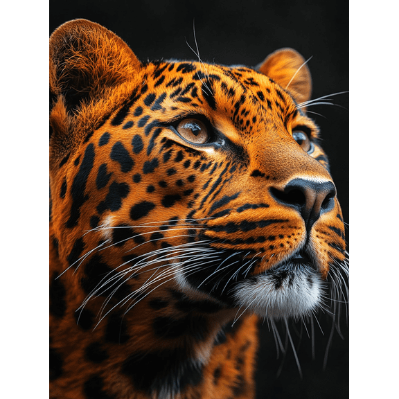 Fierce Leopard Canvas Wall Art, Suitable for Living Room, Bedroom, Office, Study, and Gallery Wall Decor.