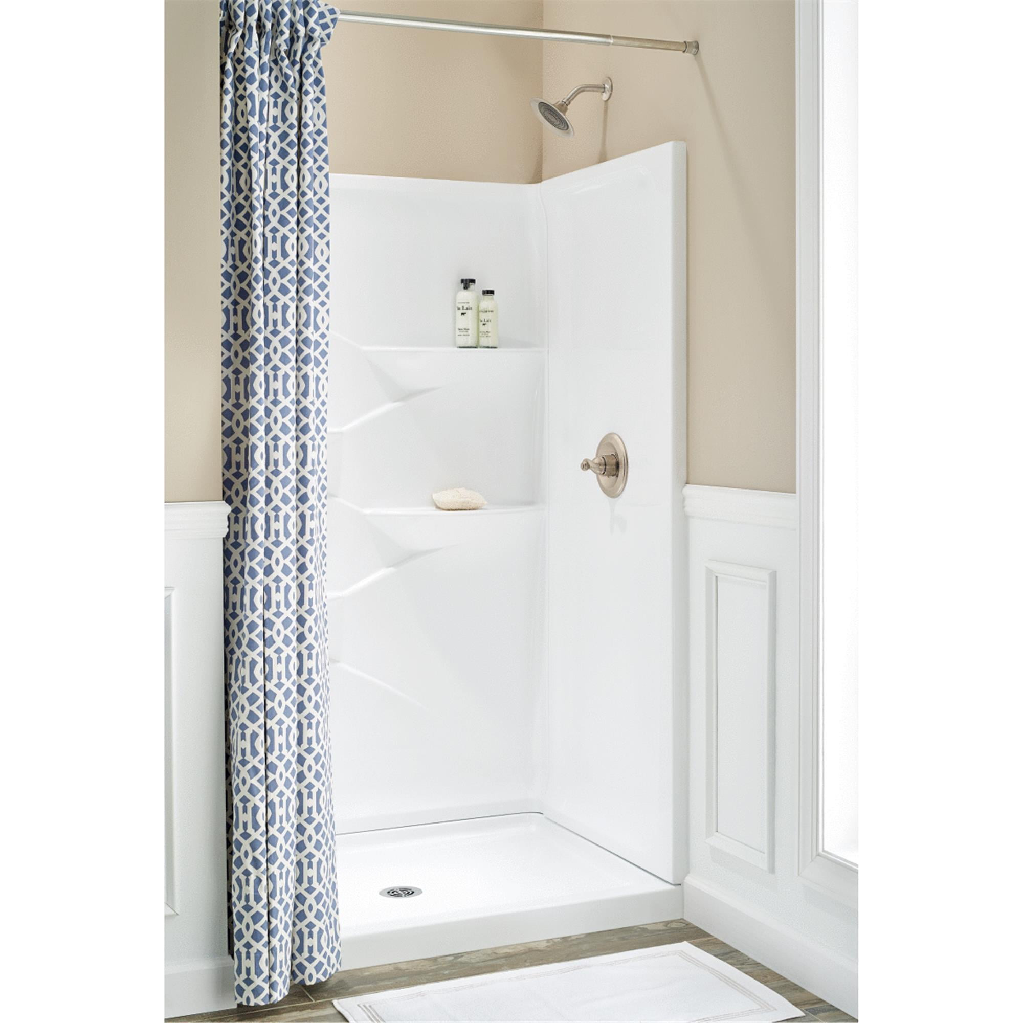 Delta Laurel Shower Wall Set Com, Delta Laurel High Gloss White Acrylic Bathtub Wall Surround