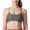 Gray, variant on Womens Seamless Gathered Front Sports Bras Quickly Dry Air Permeable Fabric Lightly Built Padding Wrap Balanced Supportive Comfortable Outdoor Walk Casual Wear Everyday Bras