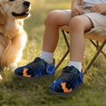 thumbnail image 6 of Pointodoor Bat Sneakers for Boys Size 1.5 Knitted Mesh Sports Shoes with Blue Cobweb Print Kids Halloween Jogging Athletic Walking Shoes Lightweight with Adjustable Strap, 6 of 7