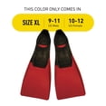 thumbnail image 2 of Aletas de natación FINIS Long Floating, color negro/rojo, talla XL, 2 of 7
