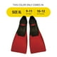 thumbnail image 2 of Aletas de natación FINIS Long Floating, color negro/rojo, talla XL, 2 of 7