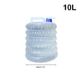 thumbnail image 4 of Soidarity Bolsa de agua para exteriores, plegable, para senderismo, recipiente para beber, jarra portátil para escalada, supervivencia, gran capacidad, Kits de desorden para acampar 10L Soidarity OD022156-02, 4 of 6