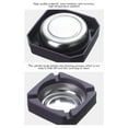 2PC Household Stainless Steel Living Room Ashtray Multifunctional Easy