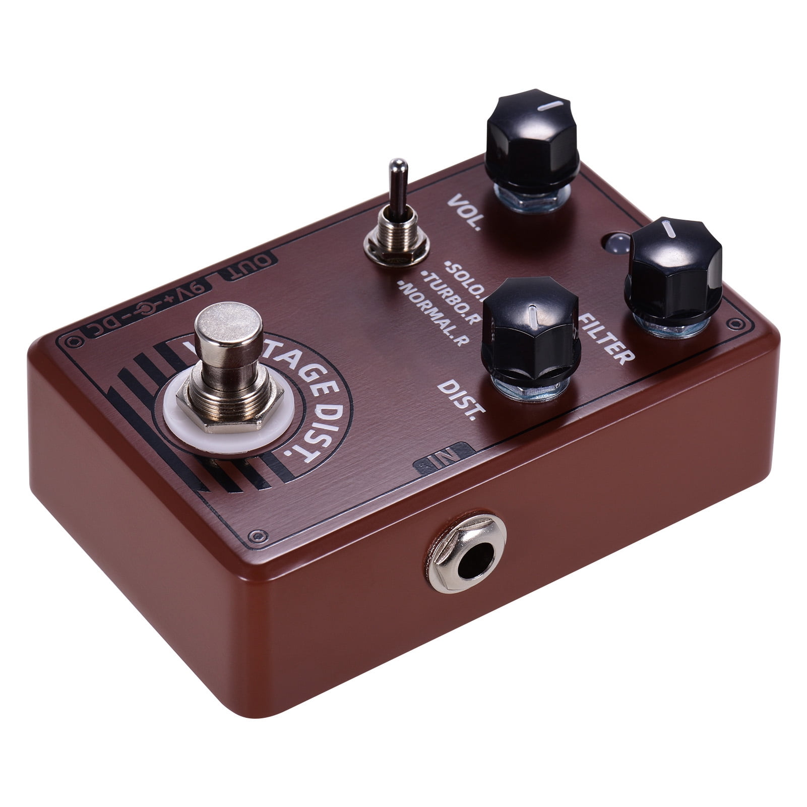Elowen Effect Pedal Control D-11 Vintage Distortion Guitar Effect Pedal with Volume Filter and Distortion Controls True Bypass Design for Electric Guitar