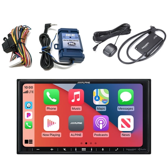 Alpine ILX-407 7-inch Multimedia Receiver with SWI-RC Steering Wheel Interface and SXV300v1 Satellite Radio Receiver