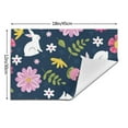 thumbnail image 3 of XMXY Woven Placemats Set of 4 PCS, Bunny Flower Plants Table Mats Washable Heat Resistant Placemats, 3 of 6
