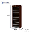 thumbnail image 4 of Zapatero Organizador Rack Para 27 Pares Estante Practiksa Color Café, 4 of 5