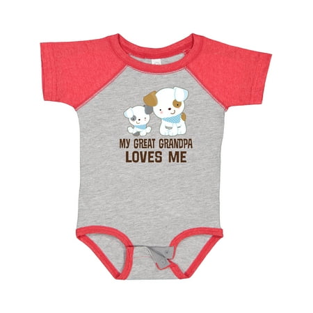 

Inktastic My Great Grandpa Loves Me Boys Grandson Gift Baby Boy Bodysuit