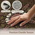 thumbnail image 6 of ODIKA 3'x5' Washable Accent Rug Dining Table Under Swirling Motif Woodland Alfombras Para Comedor for Bedside, Nursery Room, Pet Friendly & Non-Shedding, 6 of 7