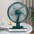 thumbnail image 2 of ChicYu Automated Oscillation Desk Solution USB Rechargeable Mini Portable Fan 180 Degree Head Four Speed Settings LED Display Strong Quiet Airflow Cool System, 2 of 5