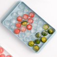 thumbnail image 2 of Molde circular para cubitos de hielo, molde pequeño para hacer hielo con tapa, adecuado para mini bandejas circulares para cubitos de hielo en refrigeradores, para hacer 1 pulgada x 33 piezas de esfe, 2 of 5