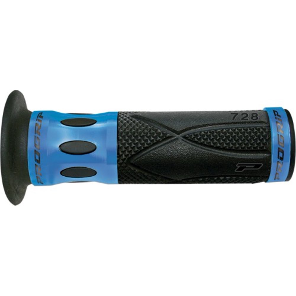 Pro Grip 728 Anodized Road/Scooter Grips, Blue/Black