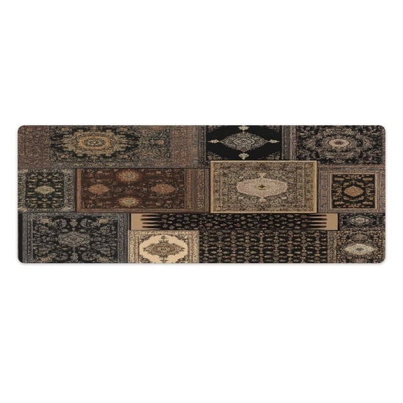 Bohemia Kitchen Mats Pvc 2PCS, Non-Slip Kitchen Pvc Mats And Rugs,Cushioned Anti Fatigue Standing Mat for Home