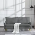 thumbnail image 6 of Modern Sofa Couch, Upholstered 2-Seat Loveseat Sofa for Living Room, Bedroom, Small Space, Office, Light Gray, 6 of 6
