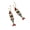 Red, variant on 1 Pair Retro Inspired C Shaped Hoop Earring Fish Tassels Enamel Women