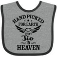 thumbnail image 3 of Inktastic Handpicked for Earth by My Tio in Heaven with Angel Wings Boys or Girls Baby Bib, 3 of 4