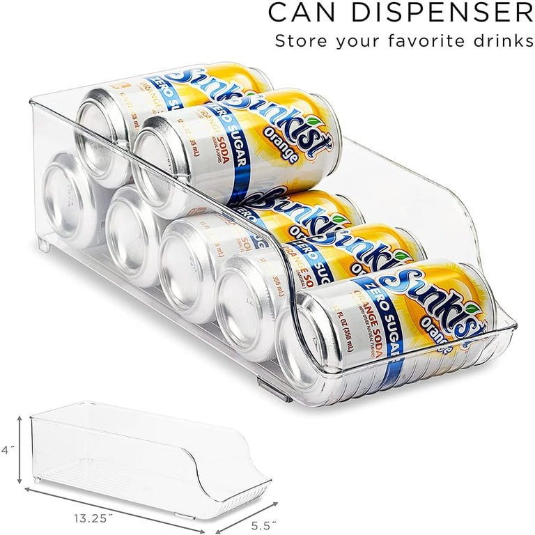 Refrigerator Organizer Bins, 11 Pack Drink Organizer for Fridge for  Cabinets, Co