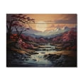 thumbnail image 3 of Designart "River Reverie Asian Painting I" Asian Print on Natural Pine Wood, 3 of 5