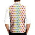 thumbnail image 4 of Valentine's Day Mens Vest V Neck Casual Sleeveless Knitted Button Cardigan Big and Tall Sweater Vest, 4 of 7