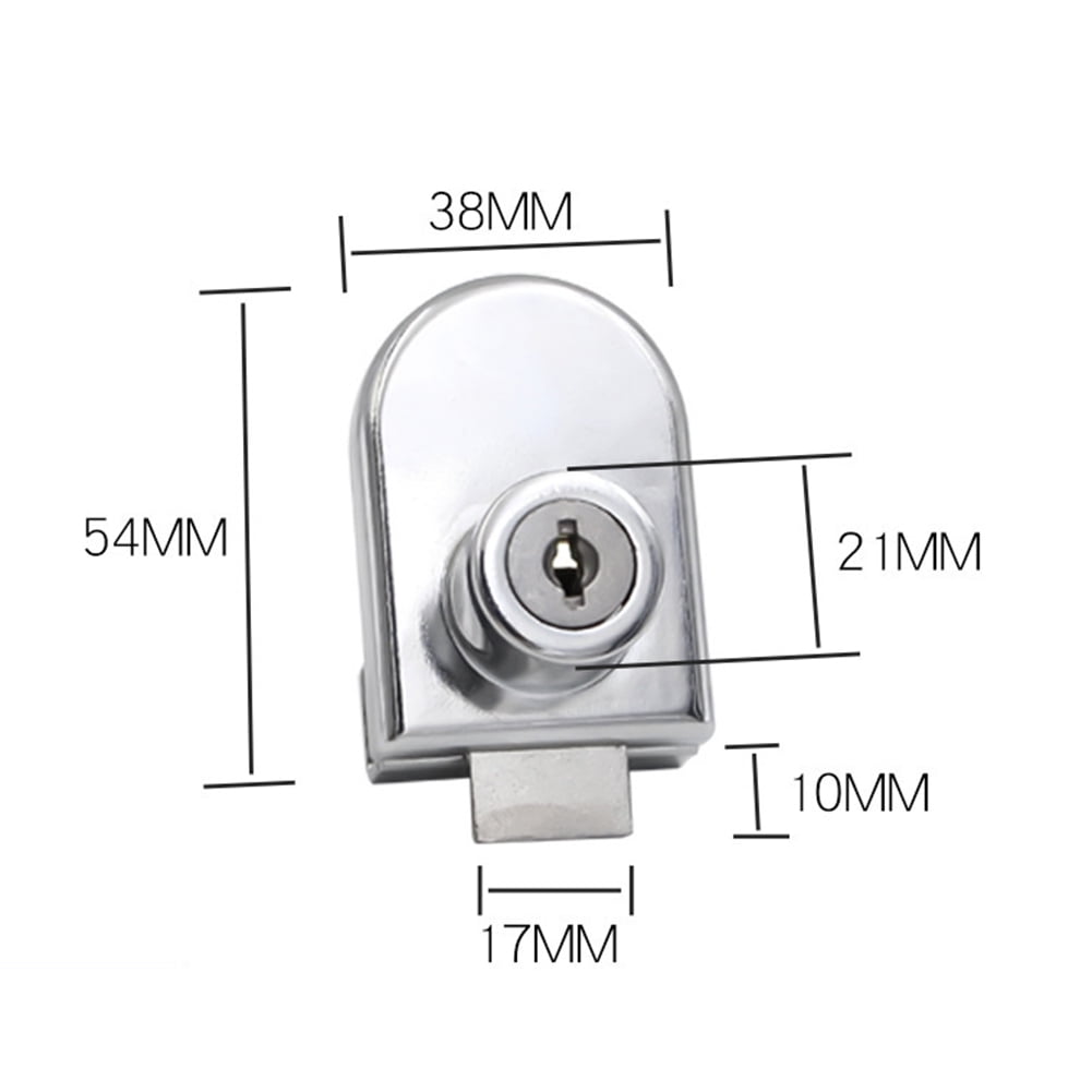 Hole Free Glass Showcase Door Lock Zinc Alloy Glass Cabinet Safe Lock 02 Walmart Com Walmart Com