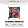 thumbnail image 4 of Haiem Pink Tiger Gold Leaves Print Velvet Soft Solid Decorative Square Throw Pillow Covers Set with Elegant Piping Christmas Cushion Case for Sofa Bedroom Car-20"x20", 4 of 8