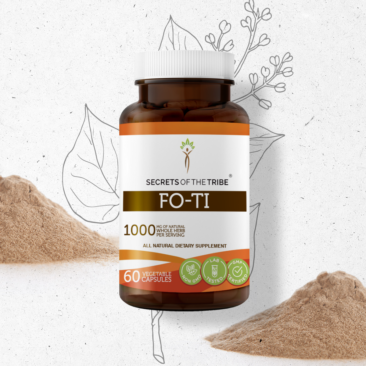 Secrets of the Tribe Fo-Ti 60 Capsules, 500 mg, Organic Fo-Ti ...
