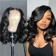 thumbnail image 2 of Komiseup Bob Wig Human Hair Lace Front Wigs for Black Women Pre Plucked Glueless Wigs Human Hair Loose Body Wave Short Bob Wig Brazilian Human Hair Wig, 2 of 8