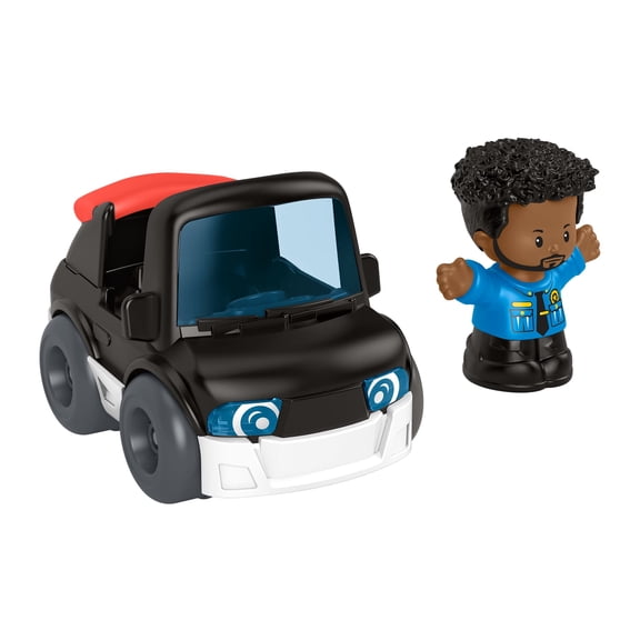 Fisher-Price Little People Toy Police Car Vehicle & Figure Set for Toddlers, 2 Pieces