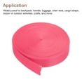 thumbnail image 4 of Uxcell Flat Nylon Webbing Strap 1 Inch 10 Yards Bright Rose Red for Backpack, Luggage-rack, 4 of 6
