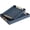 Blue, variant on A set of two sharkskin-patterned wooden trays with gold-polished metal handles, suitable for footstools, coffee tables, and bathrooms.